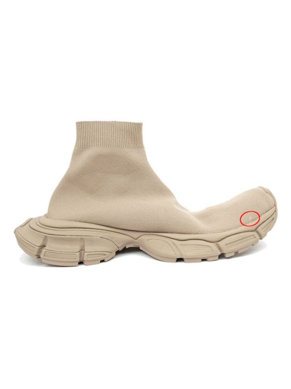 Balenciaga 3 XL Knit Socks Sneakers Beige Size 28.5 Shoes - Picture 2 of 10